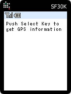 Push Select Key to get GPS information