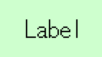 
Expanded figure of the label control in the "unfocus" state
